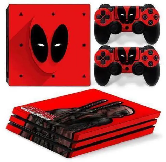 Main image of Deadpool Vinyl Skin Sticker for PS4 Pro Console 2 Controllers Decal Film Para Game Accessories(TN-P4Pro-5051)