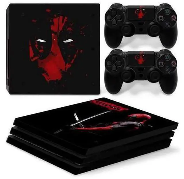 Main image of Deadpool Vinyl Skin Sticker for PS4 Pro Console 2 Controllers Decal Film Para Game Accessories(TN-P4Pro-5053)
