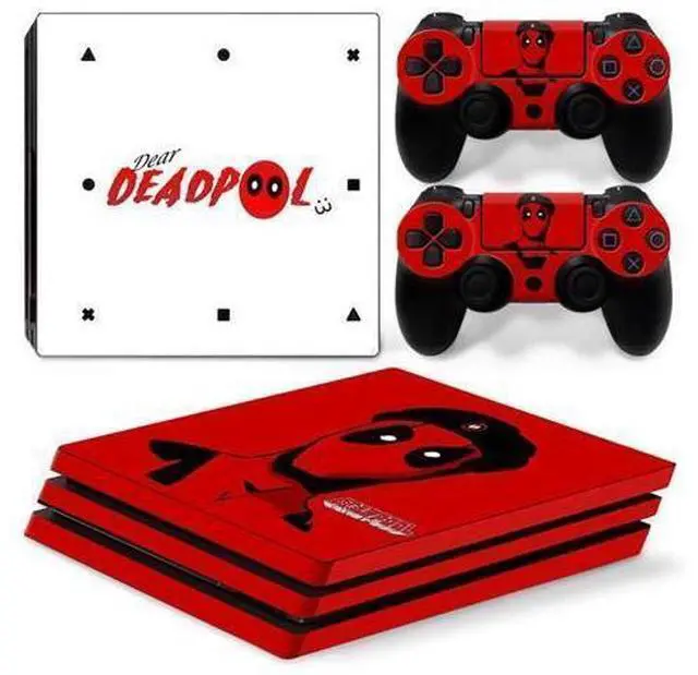 Main image of Deadpool Vinyl Skin Sticker for PS4 Pro Console 2 Controllers Decal Film Para Game Accessories(TN-P4Pro-5061)