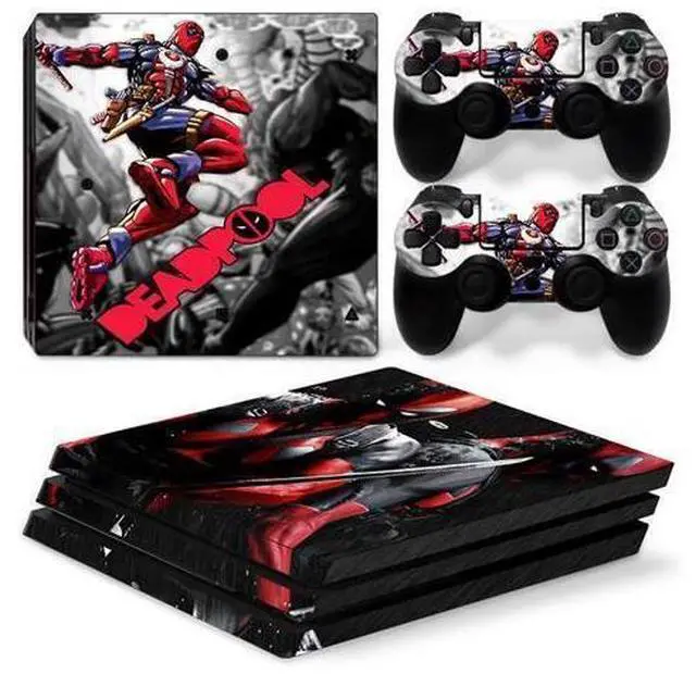 Main image of Deadpool Vinyl Skin Sticker for PS4 Pro Console 2 Controllers Decal Film Para Game Accessories(TN-P4Pro-5055)