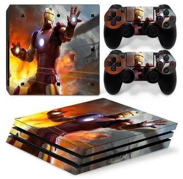 Main image of Iron Man Vinyl Skin Sticker for PS4 Pro Console 2 Controllers Decal Film Para Game Accessories(TN-P4Pro-0978)