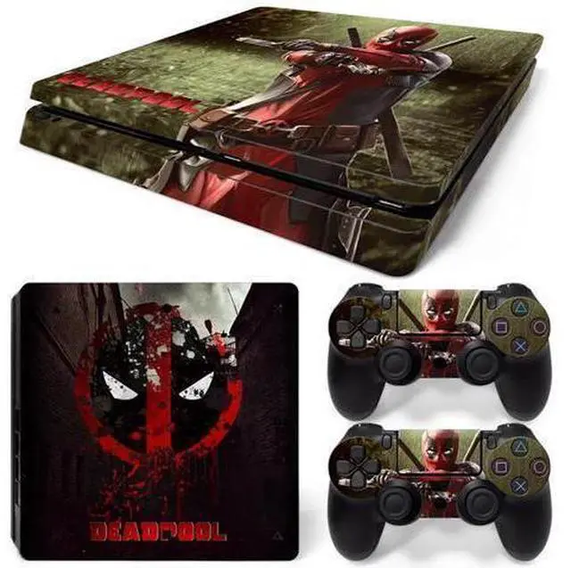 Main image of Deadpool Skin Sticker Protective Film for Slim PS4 PS4Slim Console Controller Accessories GamePad Para(TN-PS4Slim-1018)