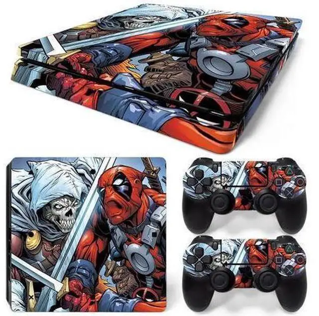 Main image of Deadpool Skin Sticker Protective Film for Slim PS4 PS4Slim Console Controller Accessories GamePad Para(TN-PS4Slim-1013)