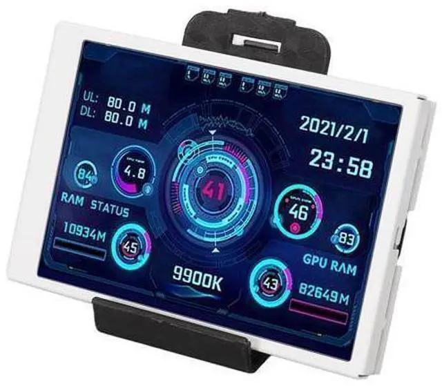 Main image of Dpofirs Computer Temp Monitor, 3.5in PC Sensor Panel Display, PC Temperature Display for CPU Hard Disk Data, PC Case Secondary Screen (White)