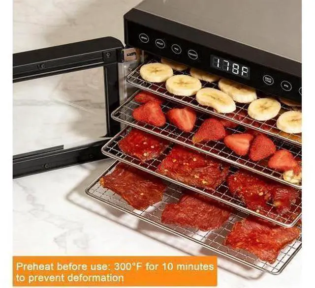 Alt view image 6 of 7 - Dehydrator Mesh Trays for COSORI Food Dehydrator 5 Stainless Steel Trays Dryer Machine, 9.6''x9''x0.8'' INCH Food Dehydrator Accessories Dehydrator Rack Replacement Parts