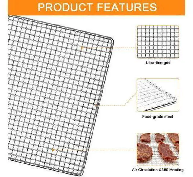 Alt view image 4 of 7 - Dehydrator Mesh Trays for COSORI Food Dehydrator 5 Stainless Steel Trays Dryer Machine, 9.6''x9''x0.8'' INCH Food Dehydrator Accessories Dehydrator Rack Replacement Parts