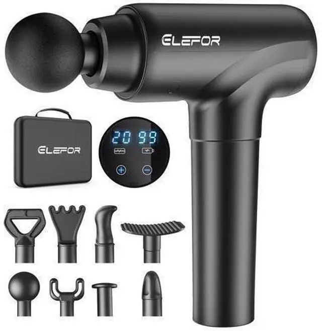 Main image of Massage Gun Deep Tissue,Percussion Back Massager Gun for Athletes Muscle Massage Gun for Pain Relief with 8 Massage Heads & 20 Speeds (Matte Black)