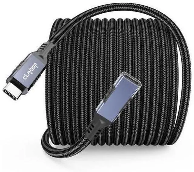 Main image of USB C Extension Cable 20ft Long, Upgraded 4K@60Hz Monitor & 100W Charging & 10Gbps Data Transfer USB-C Extender Male to Female USBC 3.2 Gen2 Type C Cord Braided for Laptop Tablet Mobile Phone and More
