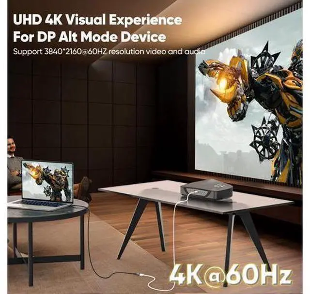 Alt view image 2 of 7 - USB C Extension Cable 20ft Long, Upgraded 4K@60Hz Monitor & 100W Charging & 10Gbps Data Transfer USB-C Extender Male to Female USBC 3.2 Gen2 Type C Cord Braided for Laptop Tablet Mobile Phone and More