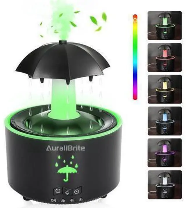 Main image of Aesthetic 2-in-1 Humidifier Oil Diffuser with Rotating Raindrop & 7 LED Mood Lights,Cool Mist Humidifier Quiet Variable Mist for up to 24 Hrs,Easy to Fill & Clean, Auto Shut-Off
