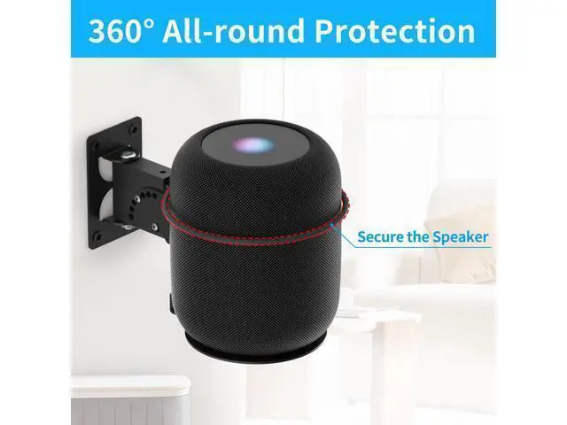 Alt view image 3 of 5 - Adjustable Speaker Mounts for Homepod 2 Wall Mounting Bracket & Homepod 2nd Mount - Speaker Mount for Homepod 2nd Gen Shelf, Black