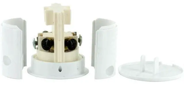 Alt view image 3 of 4 - Self Contained Receptacle - Tamper Resistant - Includes Cover Cap and Mounting Screws - White