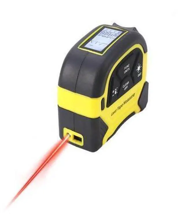 Main image of 2-in-1 Laser Tape Measure - 130 Ft/40 m Digital Tape Measure & 16 Ft/5 m Measuring Tape Tool with Magnetic Hook, Pythagorean, Area, Volume, LCD Screen for Construction & Woodworker (M/in/Ft Unit)