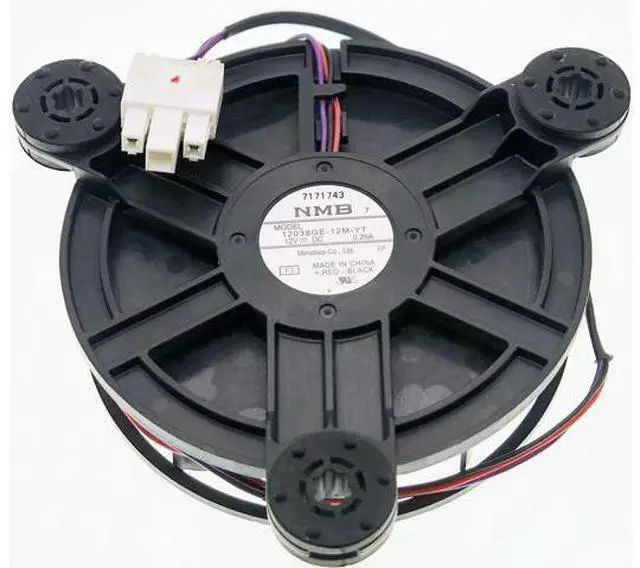 Main image of Refrigerator Cooling Fan Motor 12038GE-12M-YT 12VDC 0.26A 3-Wire Variable Frequency Cooling Fan