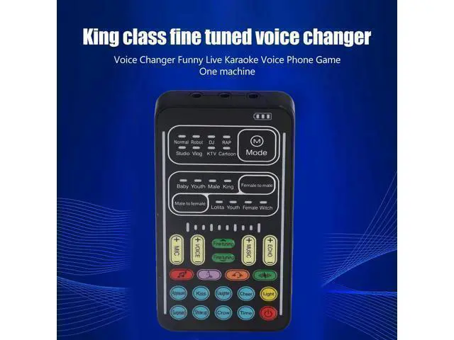 Alt view image 5 of 7 - I9 Voice Changer Set, Mini Live Broadcast Voice Disguiser, Portable Sound Board Voice Changer, 8 Different Sounds/Sound Effects, for iOS, for Android (English Version)