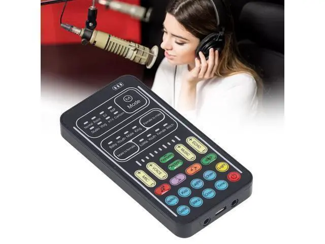 Alt view image 7 of 7 - I9 Voice Changer Set, Mini Live Broadcast Voice Disguiser, Portable Sound Board Voice Changer, 8 Different Sounds/Sound Effects, for iOS, for Android (English Version)