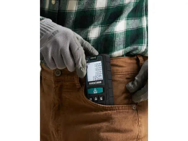Alt view image 6 of 7 - Laser Measure,RockSeed Digital Laser Distance Meter with 2 Bubble Levels,Portable M/in/Ft Unit Switching Backlit LCD and Measuring Distance/Area/Volume/Pythagorean