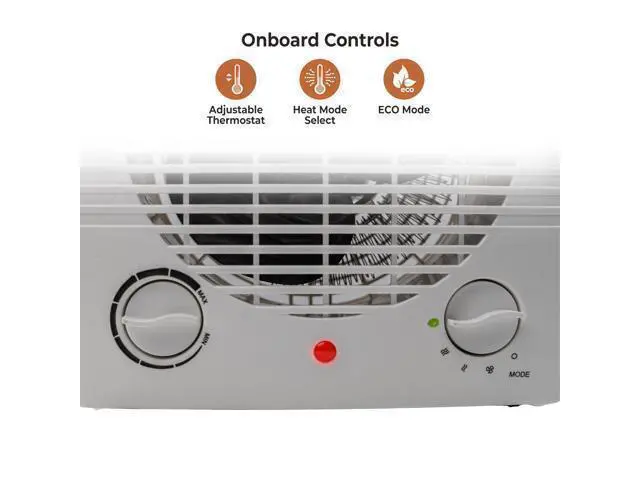 Alt view image 4 of 7 - Personal Space Heater Energy Efficient 1500W Electric Heater with Adjustable Thermostat, 3 Heat Settings & Energy Save Mode Portable, Tip-Over & Overheat Protection for Home & Office