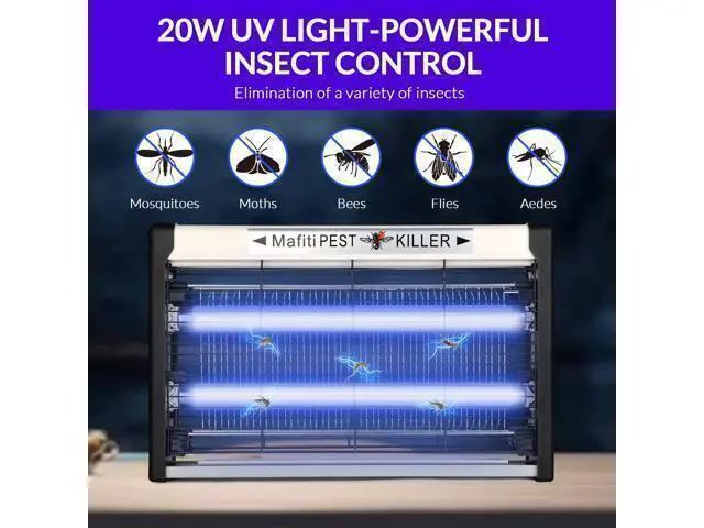 Alt view image 2 of 7 - Bug Zapper Fly Traps Indoor Hanging Electric Mosquito Killer 3500V Gnats Fruit Trap for Home Restaurants Kitchen Garden Black