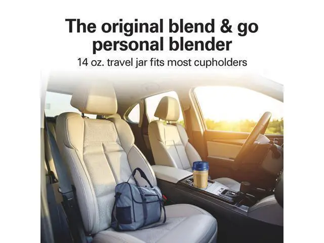 Alt view image 2 of 7 - Portable Blender for Shakes and Smoothies, 14 Oz BPA Free Travel Cup & Lid, Durable Stainless Steel Blades, Personal Smoothie Blender, Blue, 51132G