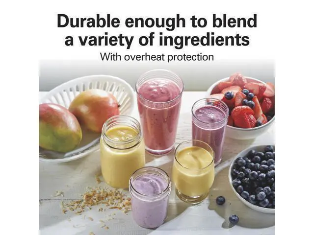 Alt view image 6 of 7 - Portable Blender for Shakes and Smoothies, 14 Oz BPA Free Travel Cup & Lid, Durable Stainless Steel Blades, Personal Smoothie Blender, Blue, 51132G
