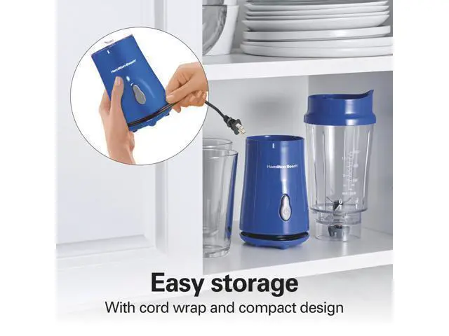 Alt view image 7 of 7 - Portable Blender for Shakes and Smoothies, 14 Oz BPA Free Travel Cup & Lid, Durable Stainless Steel Blades, Personal Smoothie Blender, Blue, 51132G