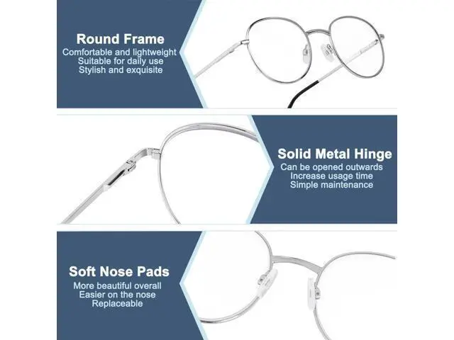 Alt view image 4 of 5 - GHDBFMB Photochromic Progressive Multifocus Reading Glasses For Men And Women 1.5 Round Multifocal Readers Transition Eyewear
