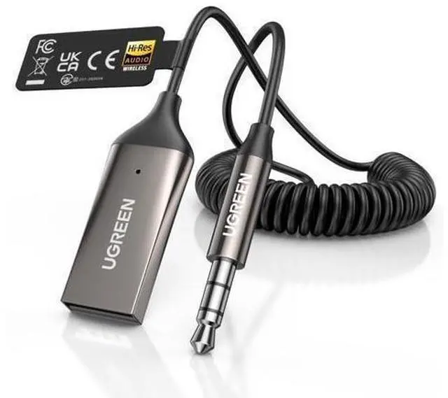 Main image of Aux to Bluetooth 6.0 Car Adapter with LDAC, 3.5mm Aux Adapter Built-in Microphone, Car Bluetooth Audio Receiver for Hands-Free Calls Compatible with Speaker & Home Audio