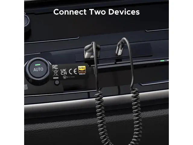 Alt view image 4 of 7 - Aux to Bluetooth 6.0 Car Adapter with LDAC, 3.5mm Aux Adapter Built-in Microphone, Car Bluetooth Audio Receiver for Hands-Free Calls Compatible with Speaker & Home Audio