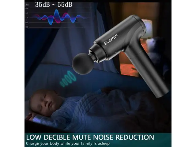 Alt view image 6 of 7 - Massage Gun Deep Tissue,Percussion Back Massager Gun for Athletes Muscle Massage Gun for Pain Relief with 8 Massage Heads & 20 Speeds (Matte Black)