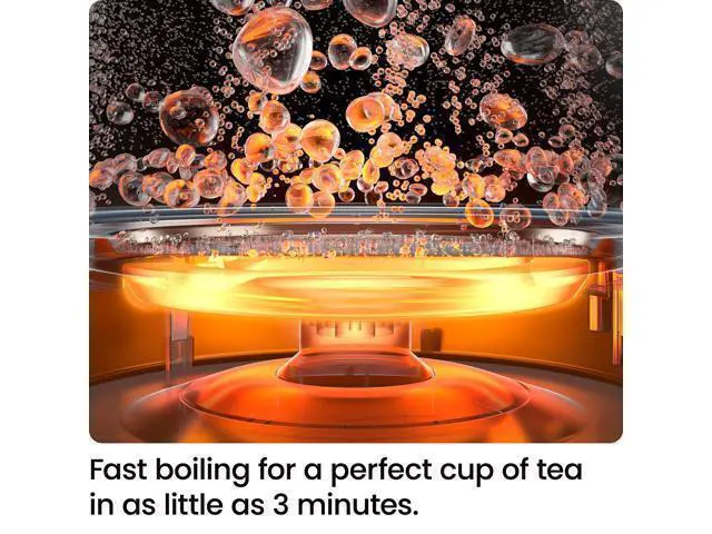 Alt view image 2 of 7 - Electric Kettle, 1.8L 1500W, Hot Water Boiler, Removable Lid for Easy Cleaning, Auto Shut Off, Boil-Dry Protection, Stainless Steel Filter, BPA Free, Borosilicate Glass Electric Tea Kettle