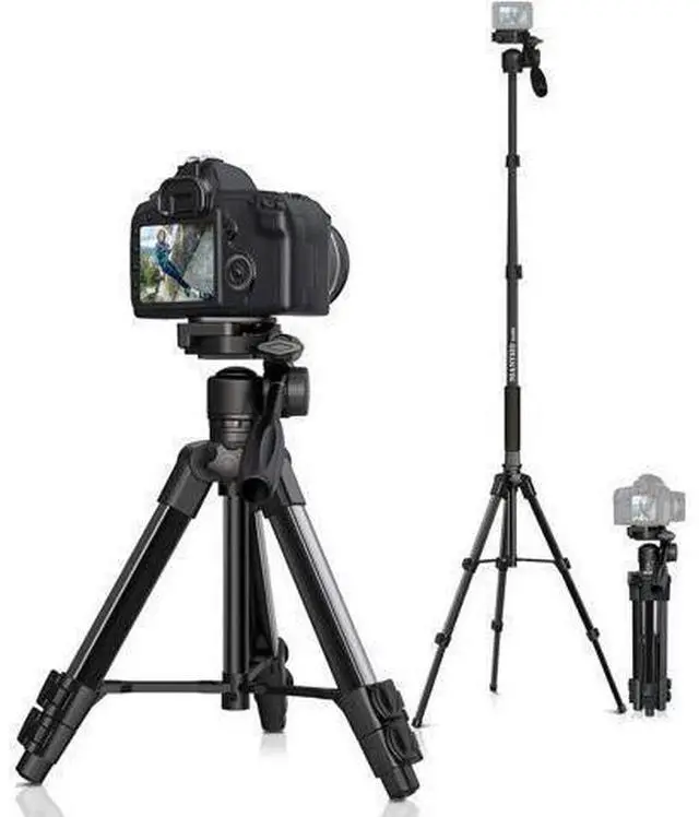 Main image of Camera Tripod 66.7 Inch, Patented 3-Way Rotating Portable Cameras Stand Professional Aluminum Travel Phone Camera Mount Monopod for Camera, Smartphone, Suitable for Various Live Vlogging