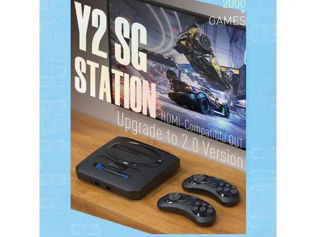 Alt view image 3 of 6 - BONAEVER 16 Bit Md Retro Video Game Wireless Console Game Standick 4k Hdmi Built-in 1913 Classic Games for Sega Genesis Mini / Mega Drive