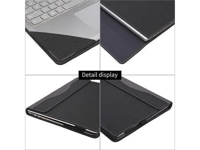 Alt view image 4 of 7 - Laptop Cover Case for Microsoft Surface Laptop 5 / Laptop 4 / Laptop 3 / Laptop 2 / Laptop 1 15 inch, PU Leather Protective Flip Folio Case with Foldable Kickstand / Pencil Holder