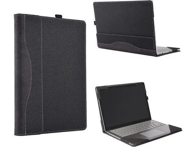Alt view image 5 of 7 - Laptop Cover Case for Microsoft Surface Laptop 5 / Laptop 4 / Laptop 3 / Laptop 2 / Laptop 1 15 inch, PU Leather Protective Flip Folio Case with Foldable Kickstand / Pencil Holder