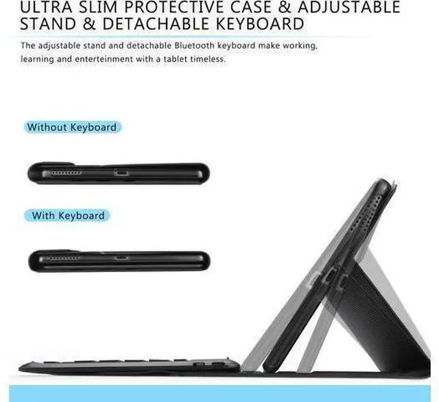 Alt view image 7 of 7 - Touchpad Keyboard Case for Lenovo Tab M10 Plus 10.6 inch 3rd Generation 2022 Slim Leather Cover with Detachable Keyboard / 7 Colors Backlit / Pencil Holder Rose Gold