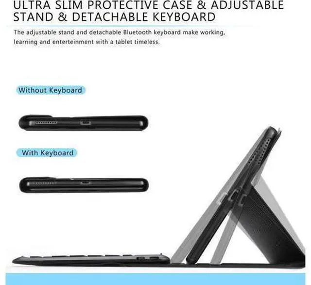 Alt view image 7 of 7 - BONAEVER Touchpad Keyboard Case for Lenovo Tab M10 Plus 10.6 inch 3rd Generation 2022 Slim Leather Cover with Keyboard / 7 Colors Backlit / Pencil Holder Rose Gold