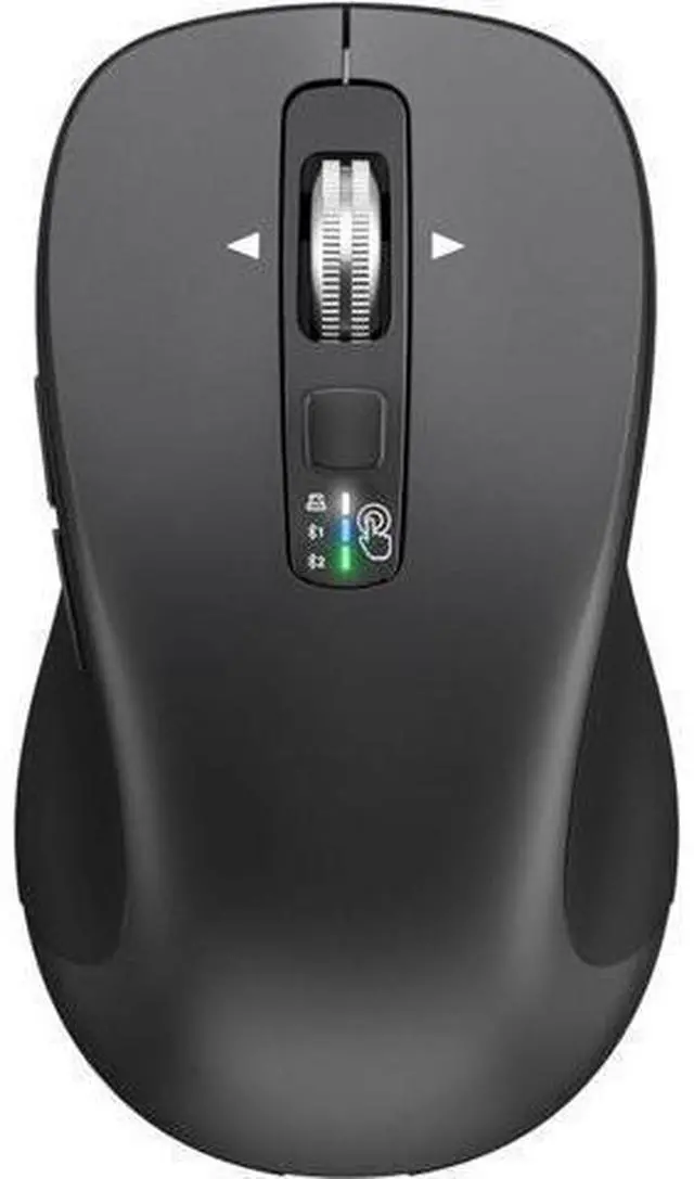 Main image of Wireless Bluetooth Mouse (USB + BT1 + BT2) Full Size 4-Way Scrolling Multi-Device Silent Mouse for Computer Laptop iPad MacBook (Grey)