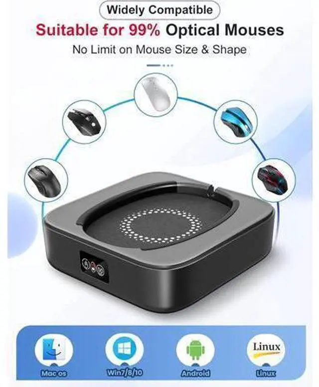 Alt view image 6 of 7 - Meatanty Mouse Mover Undetectable Super-Silent Mouse Jiggler Device Move Randomly Automatic Wiggler Shaker Giggler Adjustable Interval Timer Keep Computer Laptop Active for Office Home Remote Work