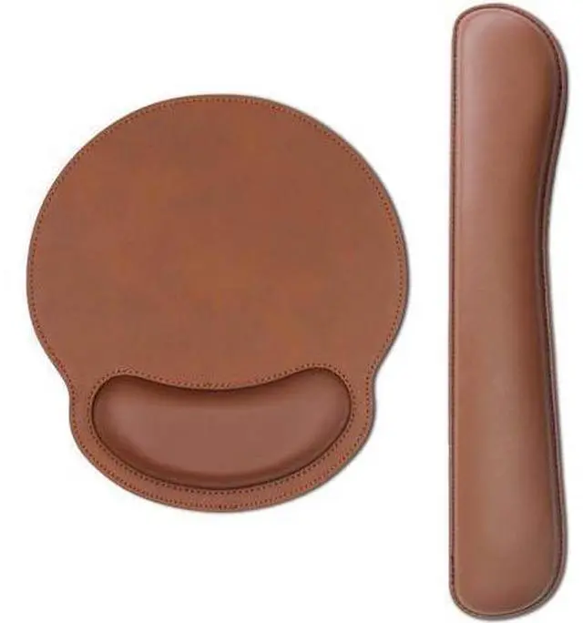 Main image of Ergonomic PU Leather Keyboard Wrist Rest and Mouse Pad with Wrist Support Memory Foam Set for Computer/Laptop Gaming and Office Comfortable for Easy Typing & Pain Relief (PU Brown)