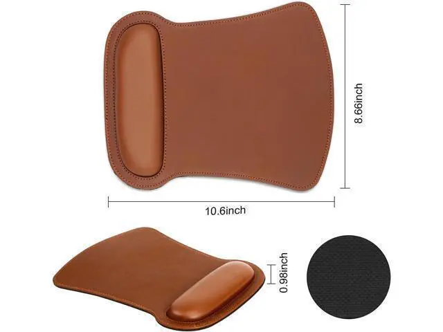 Alt view image 2 of 6 - Keyboard Wrist Rest Pad and Mouse Wrist Rest Support Mouse Pad Set Sturdy & Comfortable & Lightweight for Easy Typing & Pain Relief-Ergonomic Support (Brown)