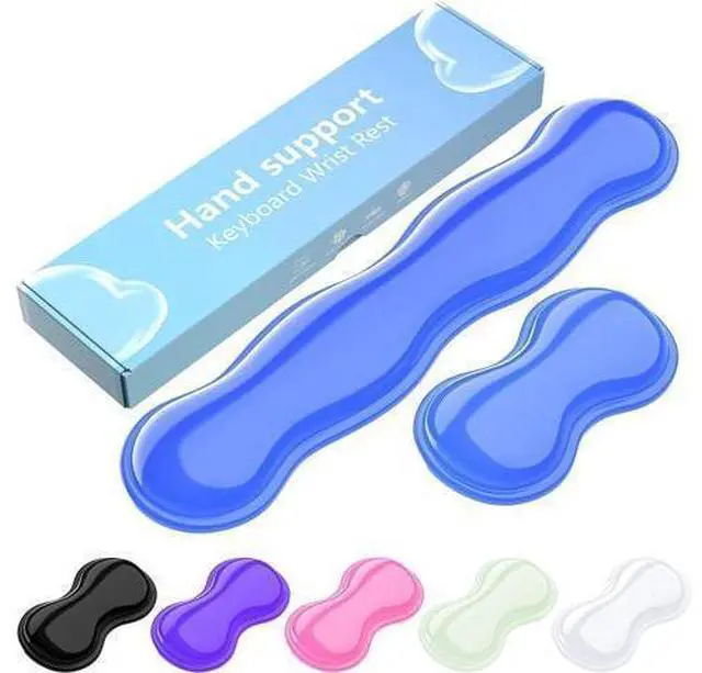 Main image of Gel Keyboard and Mouse Wrist Rest Set Comfort Ergonomic Wrist Support for Wrist Pain Relief Computer Keyboard Wrist Rest (Blue)