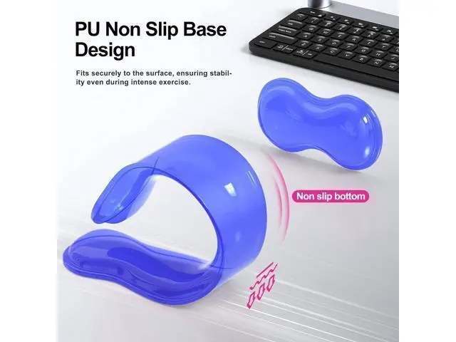 Alt view image 5 of 7 - Gel Keyboard and Mouse Wrist Rest Set Comfort Ergonomic Wrist Support for Wrist Pain Relief Computer Keyboard Wrist Rest (Blue)