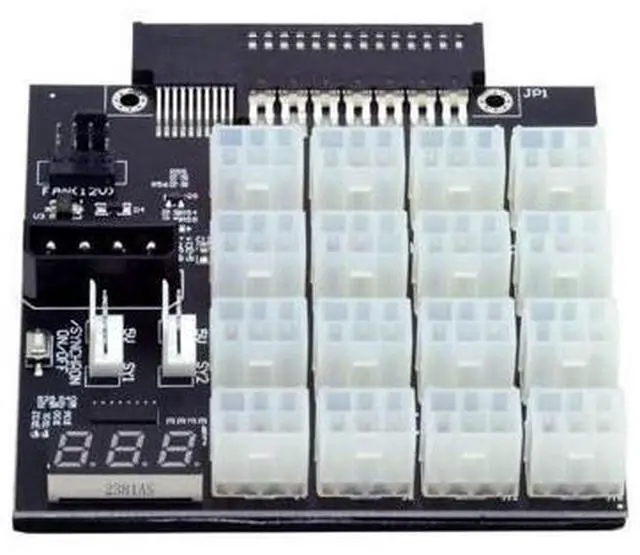 Main image of NFHK Flex Slot Server Power Board 14+10Pin to 16x6Pin Power Supply Board for CHIA ETH BTC Mining Miner