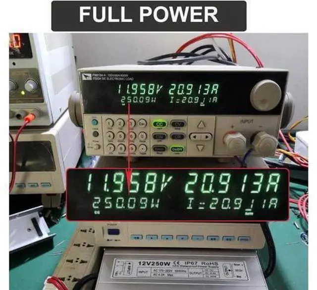Alt view image 7 of 7 - BONAEVER LED Power Supply 250W High-powerTransformer Waterproof IP67 12V DC Driver Adapter for Outdoor Use