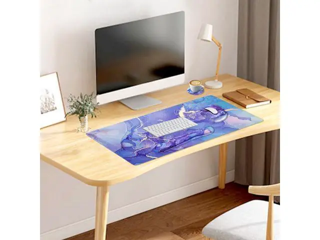 Alt view image 7 of 7 - 4-in-1 Gaming Mouse Pad Wrist Support SetDesk Pad + Mouse Pad with Wrist Rest + Keyboard Wrist Rest + Coaster Ergonomic Design for Home Office Study Game - Purple Marble