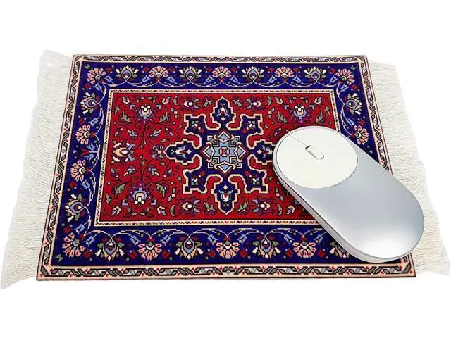 Alt view image 2 of 7 - Rug Mouse Pads 4 Pack Woven Rug Persian Style Carpet Mouse Pad for Table Décor