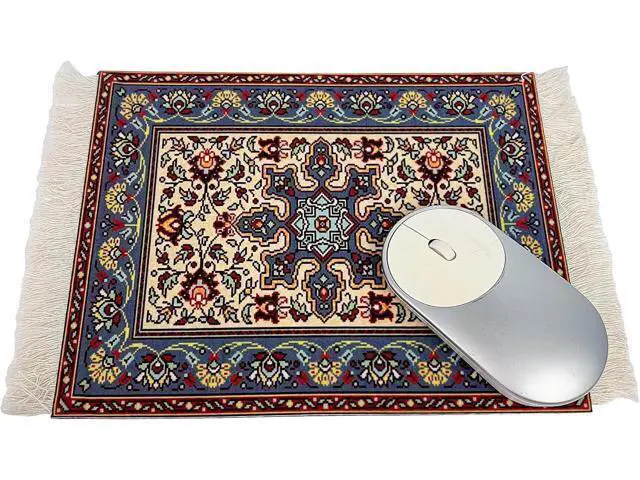 Alt view image 4 of 7 - Rug Mouse Pads 4 Pack Woven Rug Persian Style Carpet Mouse Pad for Table Décor