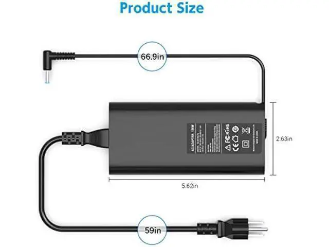 Alt view image 3 of 3 - 19.5V Laptop Charger Compatible with HP Zbook 15 G3 G4 G5 G6, fit for Pavilion Gaming 15 17, fir for Omen 15 17, fir for Envy 15t, 776620-001 AC Adapter Power Supply