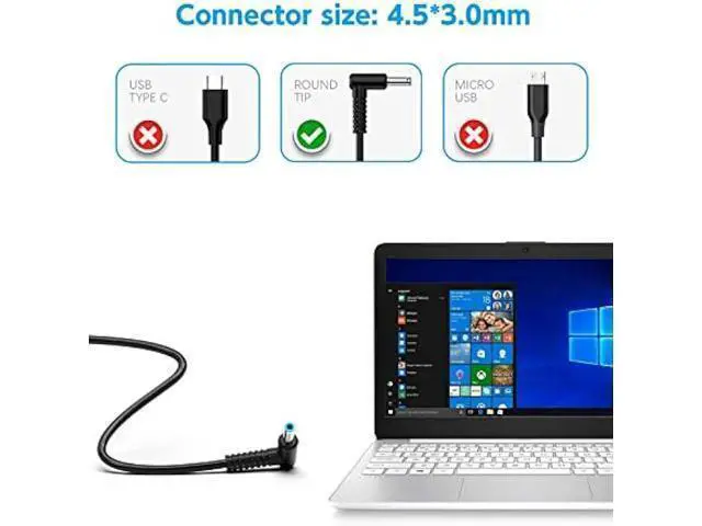 Alt view image 2 of 3 - 19.5V Laptop Charger Compatible with HP Zbook 15 G3 G4 G5 G6, fit for Pavilion Gaming 15 17, fir for Omen 15 17, fir for Envy 15t, 776620-001 AC Adapter Power Supply